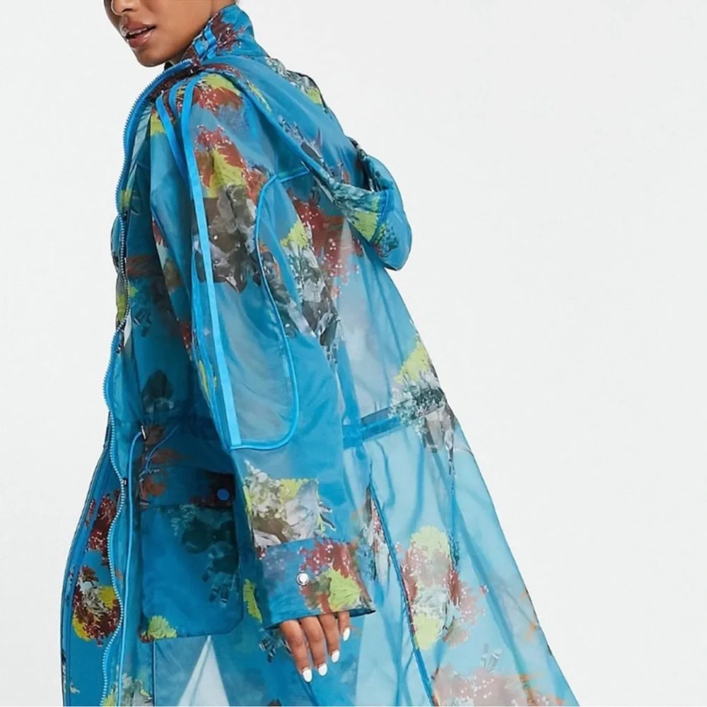 adidas Originals × IVY PARK printed coat in blue XL